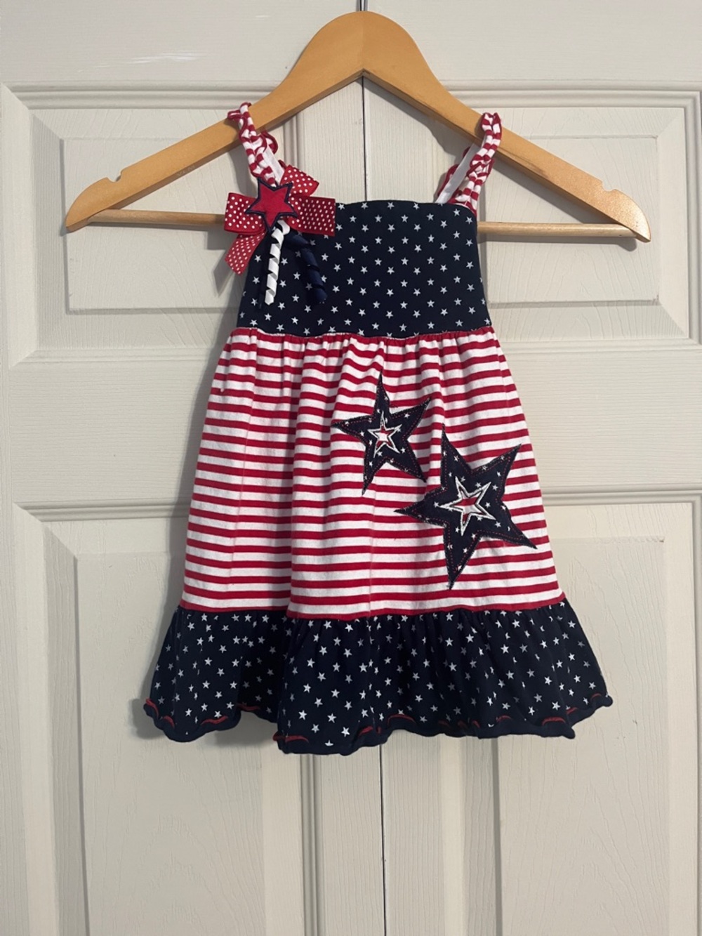 Good Lad Red White and Navy Star-Trim Sundress